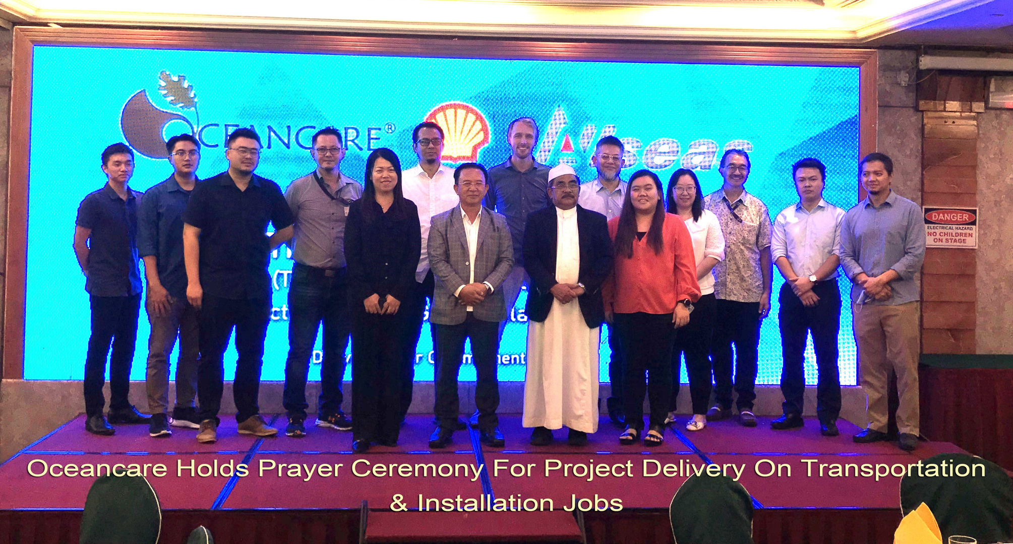 Oceancare holds prayer ceremony for project delivery on transporrtation and installation jobs